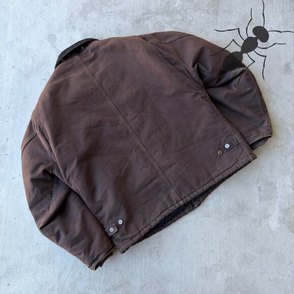 Vintage Y2K Carhartt J22 DKB brown arctic work wear jacket - Picture 6 of 8